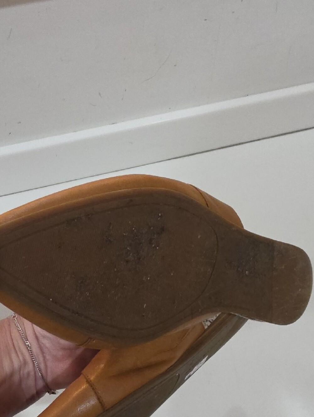 Lucky Brand Cognac Pointed Leather Mules - Picture 4 of 6